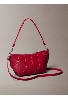 Bolso Rojo De Hombro Tejido Calvin Klein