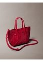 Bolso Rojo Tote Mini Cruzado Con Diseño Tejido Calvin Klein de Calvin Klein