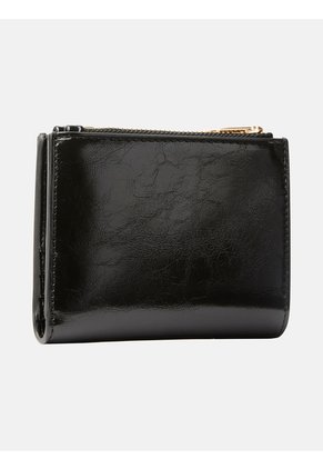 Billetera Negra De Doble Cierre Con Logo Calvin Klein