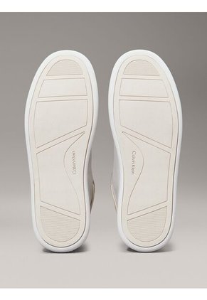 Tenis Gris De Cuero De Perfil Bajo Calvin Klein