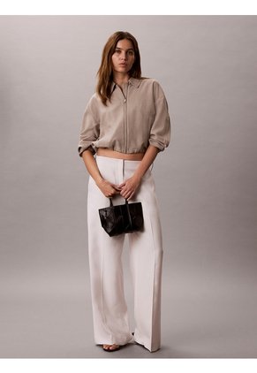 Bolso Negro Tote Mini Cruzado Con Diseño Tejido Calvin Klein