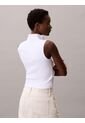 Camiseta Blanca Sin Mangas Con Cremallera Calvin Klein de Calvin Klein
