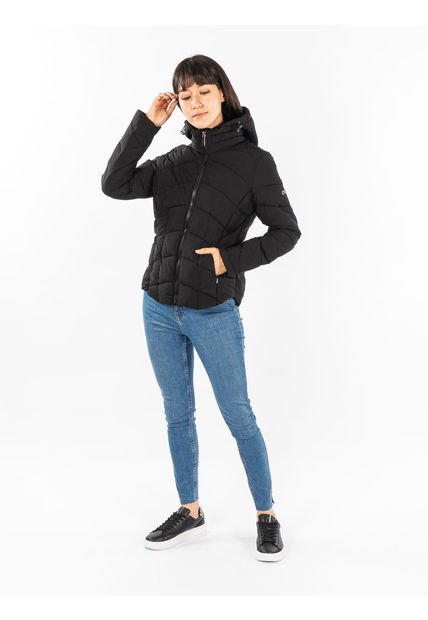 Chaqueta Manga Larga Con Distintivos De La Marca Negro Calvin Klein