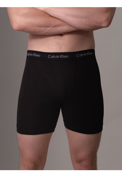 Pack Negro De 3 Boxer Brief - Cotton Stretch Calvin Klein