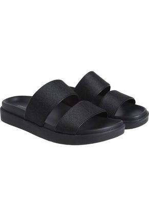 Sandalias Negro Con Logo De Jacquard Calvin Klein