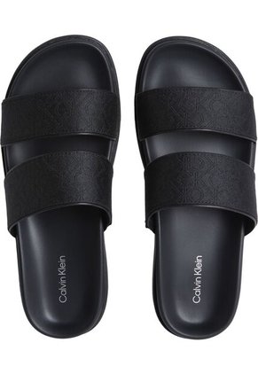 Sandalias Negro Con Logo De Jacquard Calvin Klein