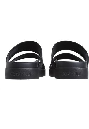 Sandalias Negro Con Logo De Jacquard Calvin Klein