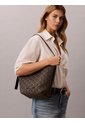 Bolso Beige Tipo Bucket En Jacquard De Emblema Calvin Klein de Calvin Klein