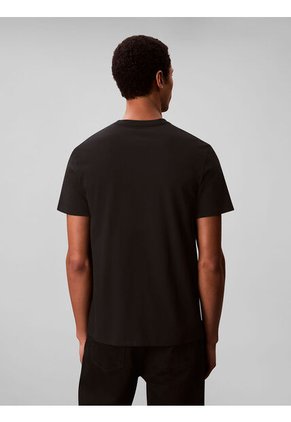 Camiseta Negra Con Estampado Gráfico De Monograma Calvin Klein