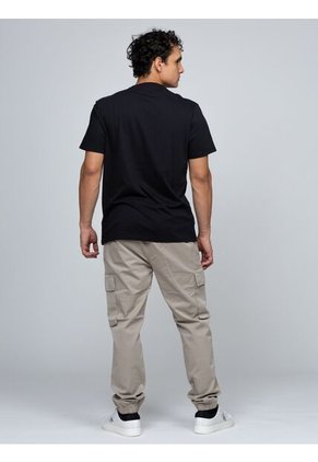 Camiseta Negra Con Monograma 30s Calvin Klein