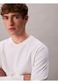 Camiseta Blanca De Manga Larga De Algodón Premium En Tejido Interlock Calvin Klein de Calvin Klein