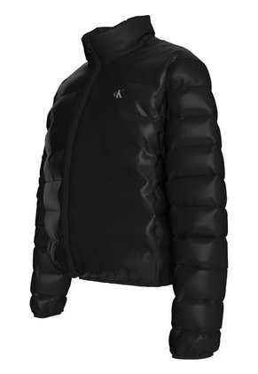 Chaqueta Negra Acolchada De Plumón Con Brillo Ultraligero Calvin Klein