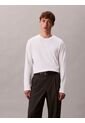 Camiseta Blanca De Manga Larga De Algodón Premium En Tejido Interlock Calvin Klein de Calvin Klein
