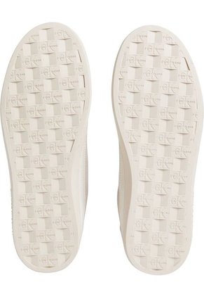 Tenis Beige Clásicos De Cuero Con Cordones Y Suela Cupsole Calvin Klein