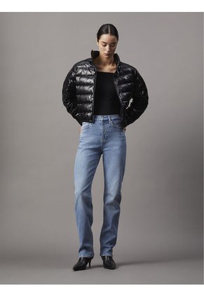 Chaqueta Negra Acolchada De Plumón Con Brillo Ultraligero Calvin Klein