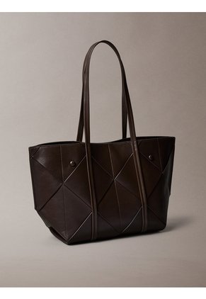 Bolso Marrón De Mano Mediano Con Diseño Tejido Calvin Klein