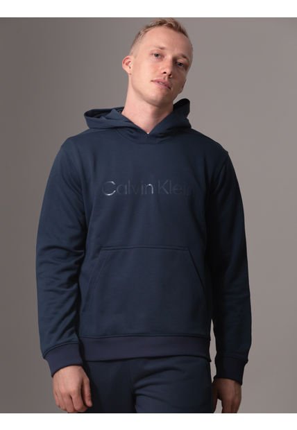 Buzo Azul Sport Con Logotipo Tonal Calvin Klein