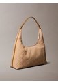 Bolso Beige Hobo Mediano En Jacquard De Emblema Calvin Klein de Calvin Klein