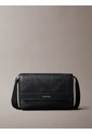 Bolso Negro Cruzado Pequeño Con Solapa Y Emblema En Relieve Calvin Klein de Calvin Klein