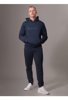 Buzo Azul Sport Con Logotipo Tonal Calvin Klein