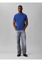 Camiseta Azul Con Micro Monograma Bordado Calvin Klein de Calvin Klein