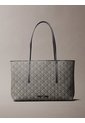 Bolso Beige Tote En Jacquard De Emblema Calvin Klein de Calvin Klein