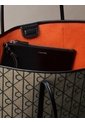 Bolso Beige Tote En Jacquard De Emblema Calvin Klein de Calvin Klein