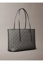 Bolso Beige Tote En Jacquard De Emblema Calvin Klein de Calvin Klein