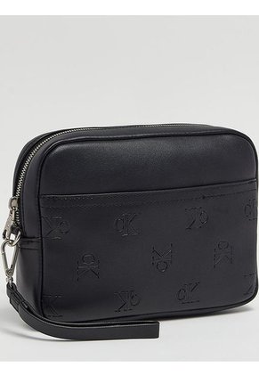 Monedero Negro Con Monograma En Relieve Calvin Klein