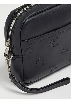 Monedero Negro Con Monograma En Relieve Calvin Klein