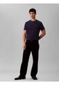 Camiseta Azul Con Micro Monograma Bordado Calvin Klein de Calvin Klein