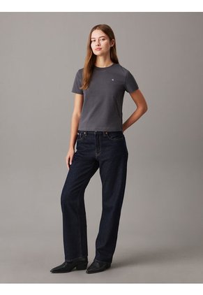 Camiseta Negra Relaxed Con Estampado En La Espalda Calvin Klein