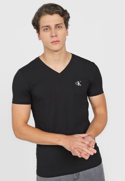 Camiseta Negro-Blanco Calvin Klein