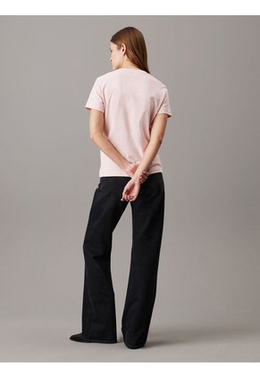 Camiseta Rosada De Chenilla Con Monograma Calvin Klein