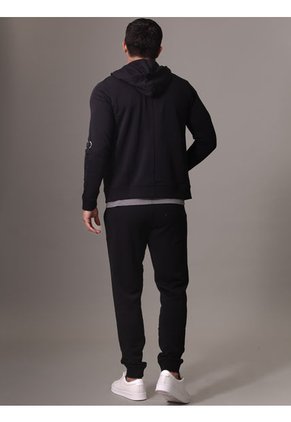 Buzo Negro Deportivo Con Cremallera Calvin Klein