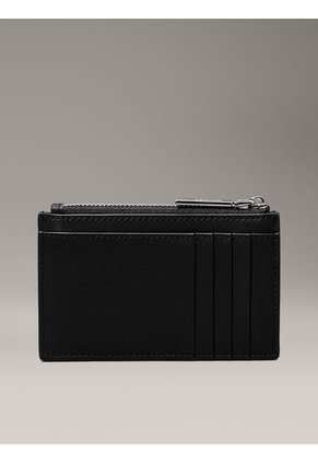 Tarjetero Negro De Cuero De Cocodrilo Calvin Klein