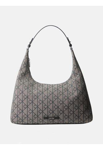 Bolso Beige Hobo Mediano En Jacquard De Emblema Calvin Klein Calvin Klein