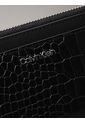 Tarjetero Negro De Cuero De Cocodrilo Calvin Klein de Calvin Klein