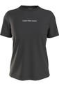 Camiseta Con Cuello Redondo Y Logo Mujer Negro Calvin Klein de Calvin Klein