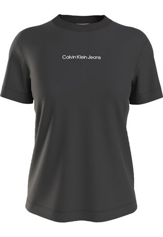 Camiseta Con Cuello Redondo Y Logo Mujer Negro Calvin Klein Calvin Klein