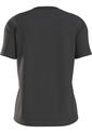 Camiseta Con Cuello Redondo Y Logo Mujer Negro Calvin Klein de Calvin Klein