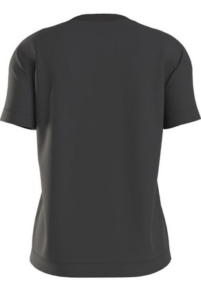 Camiseta Con Cuello Redondo Y Logo Mujer Negro Calvin Klein