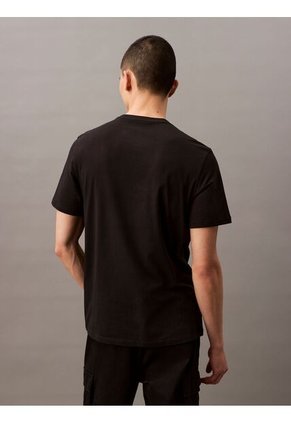 Camiseta Negra Stacked Graphic Crewnec Calvin Klein