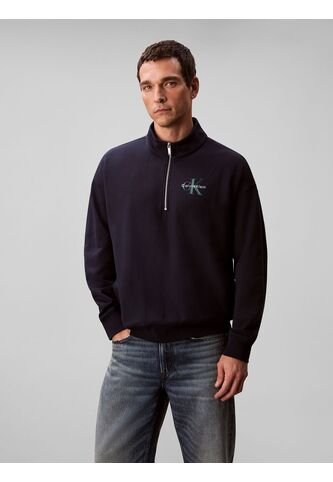 Saco Azul Con Cuello Semi Alto Y Cierre De Cremallera Calvin Klein Calvin Klein