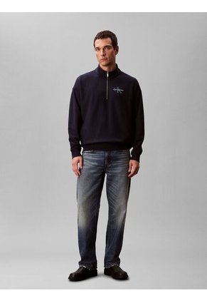 Saco Azul Con Cuello Semi Alto Y Cierre De Cremallera Calvin Klein