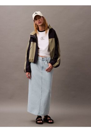 Falda Celeste Denim Maxi Calvin Klein