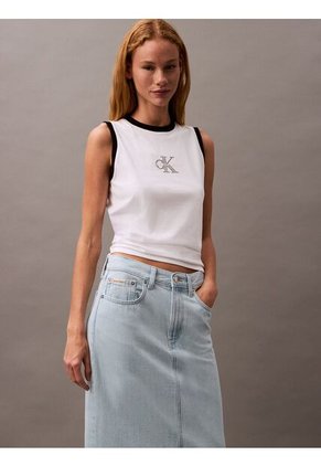Falda Celeste Denim Maxi Calvin Klein