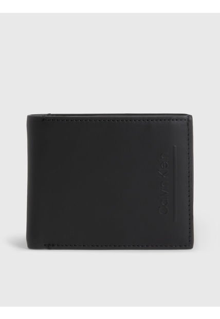 Bolso Cuero Con Compartimento Para Billetes Y Monedero Rfid Hombre Negro Calvin Klein