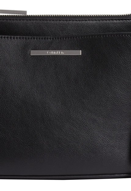 Bolso De Mano Cuero Sintética Mujer Negro Calvin Klein