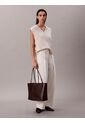 Bolso Café Tote Con Logo Monograma Con Bolsito Calvin Klein de Calvin Klein